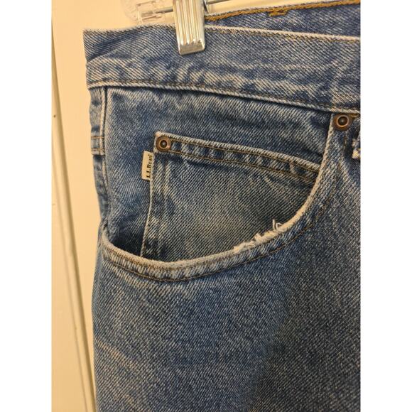 LL Bean Men's 36x30 Flannel Lined Denim Blue Jeans Classic Fit OJX04 cold Weathe - Picture 3 of 12